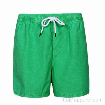Pantaloncini da bagno da uomo atletici ad asciugatura rapida verde